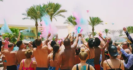 Stag group on the beach in Magaluf